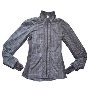 Lululemon Ahead of the Curve Jacket - Gray Plaid